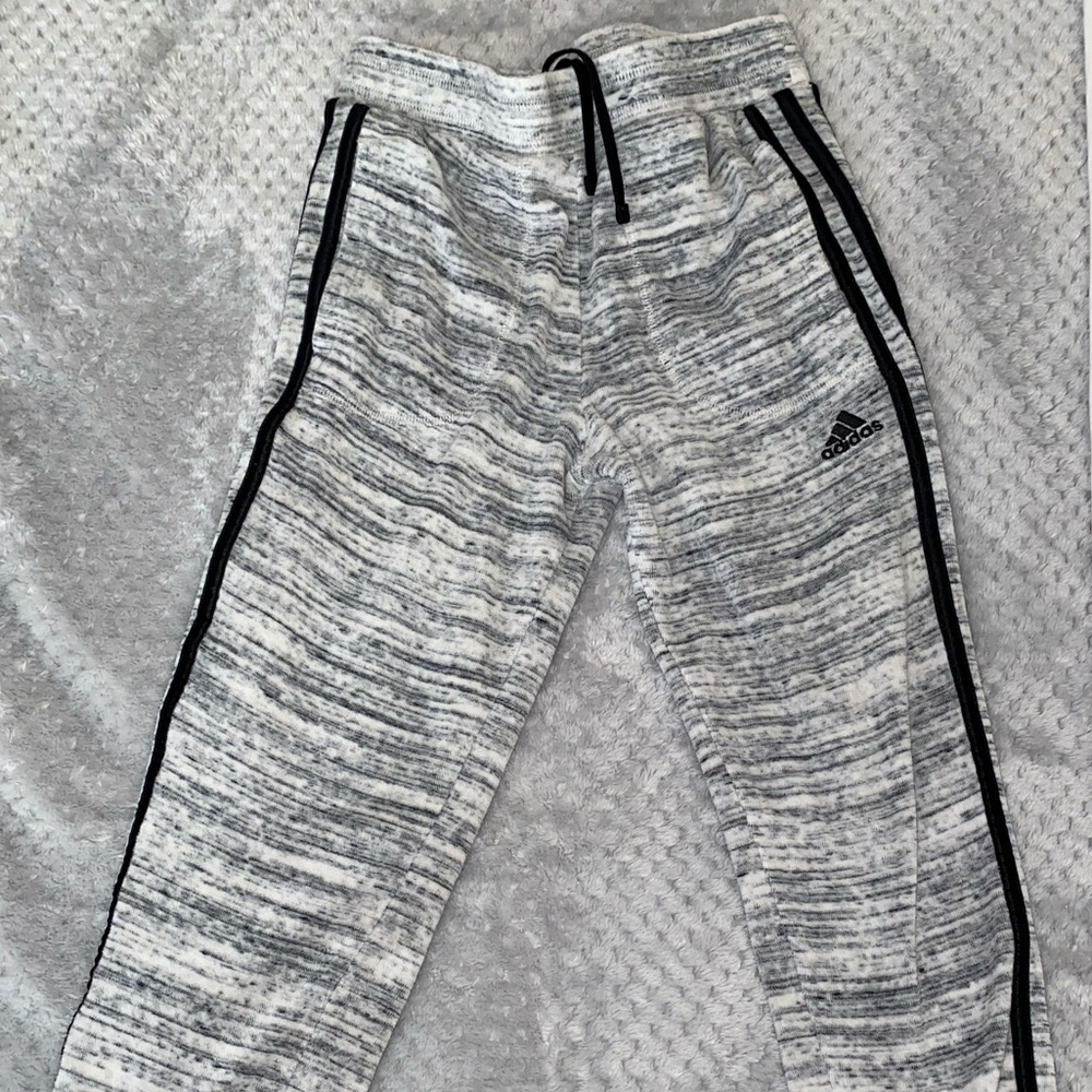Adidas light grey jogger pants